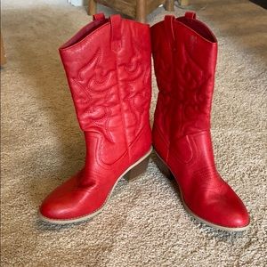 Red cowgirl boots